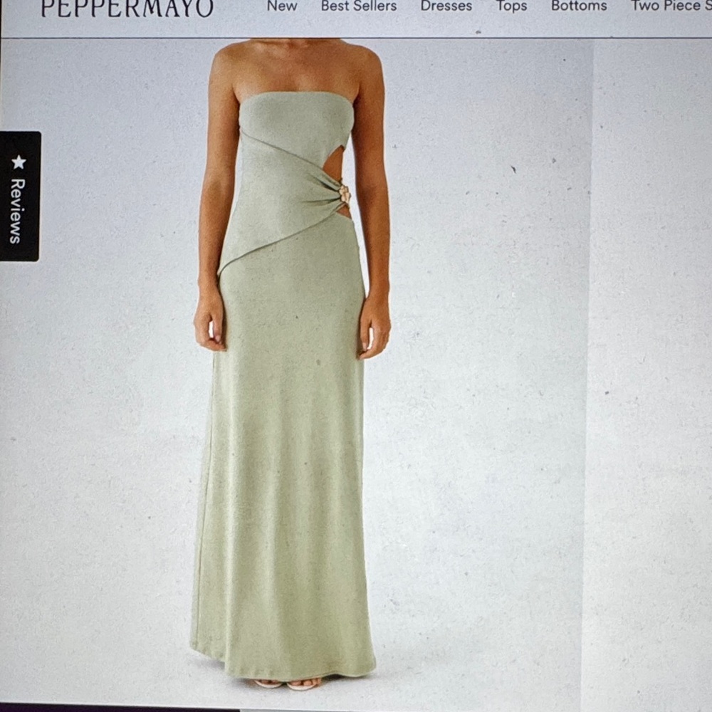 NWT Peppermayo Strapless Anetta Maxi Dress